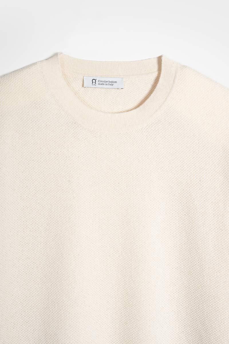 T-Shirt Uomo Cotone Rigenerato Mattia Bianco
