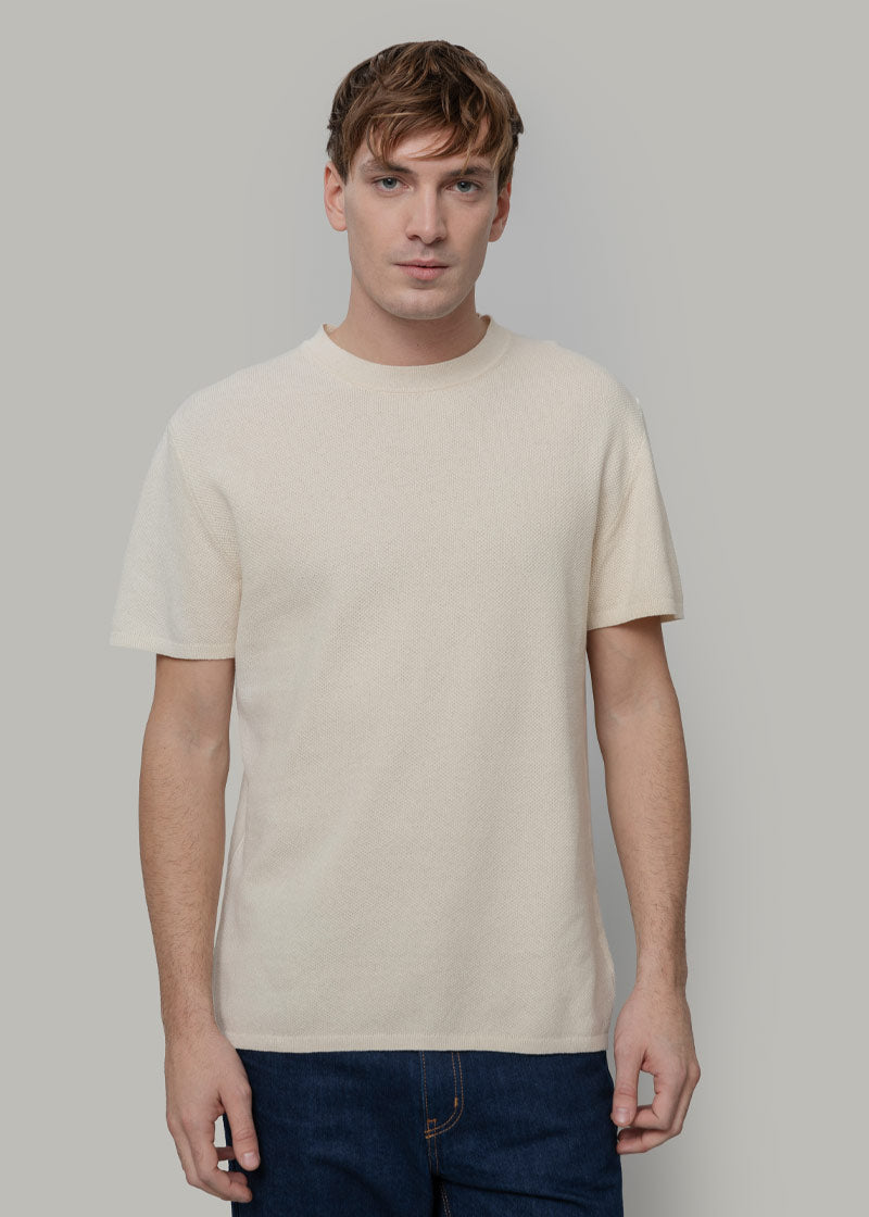 T-Shirt Uomo Cotone Rigenerato Mattia Bianco