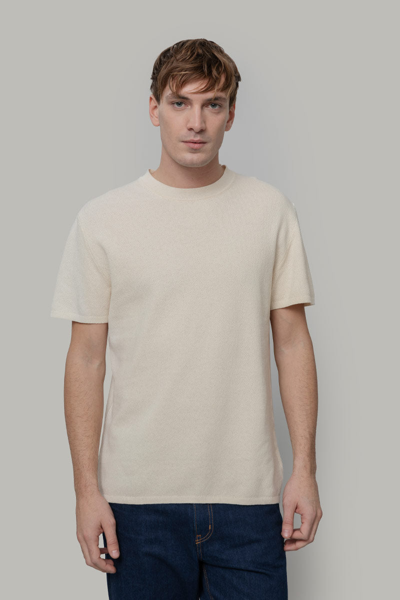 T-Shirt Uomo Cotone Rigenerato Mattia Bianco