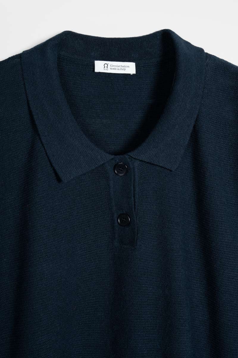 Polo Donna Lino Riciclato Nina Blu