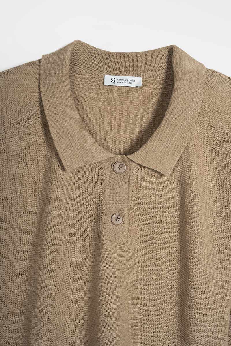 Polo Donna Lino Riciclato Nina Beige