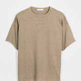Beige Sabbia | T-shirt Lino Riciclato Donna Febe