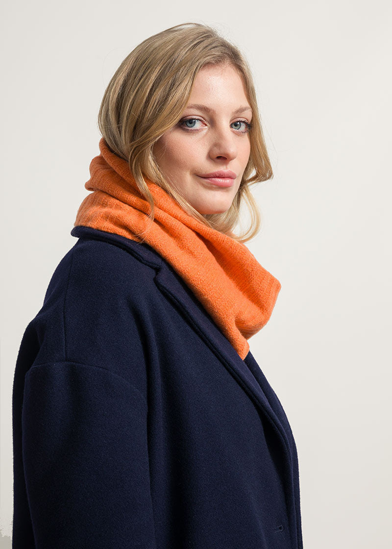Arancio Becco d'Oca | Scaldacollo cashmere rigenerato