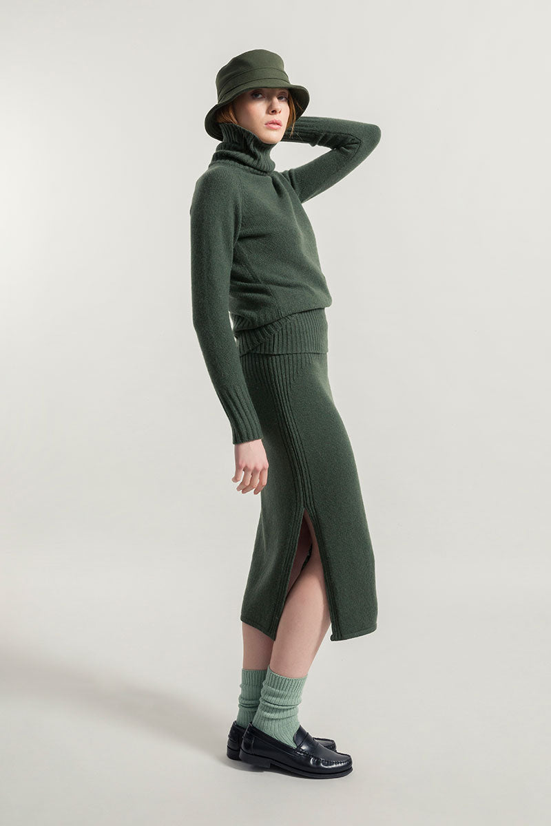 Verde Felce | Cappello Bucket Panno Lana Rigenerata Jules