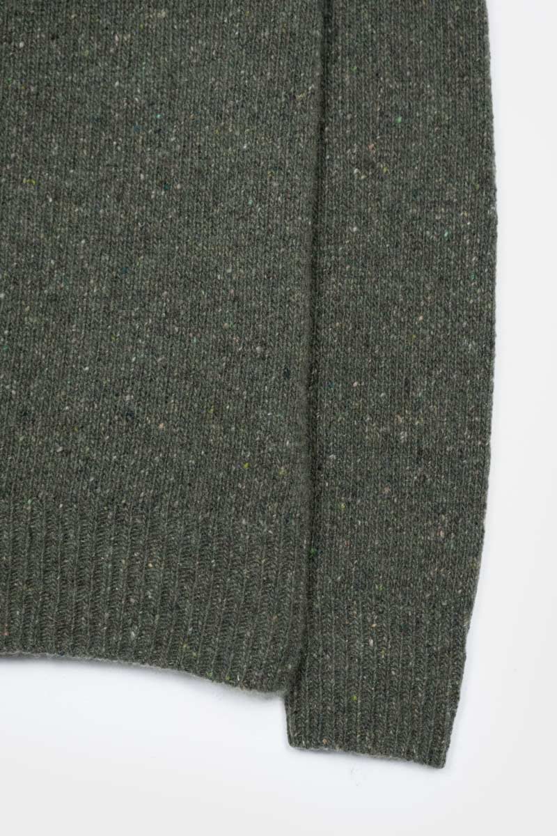 Maglia Girocollo Unisex Cashmere Rigenerato Alfredo Verde - Rifò Lab Moda circolare made in Italy