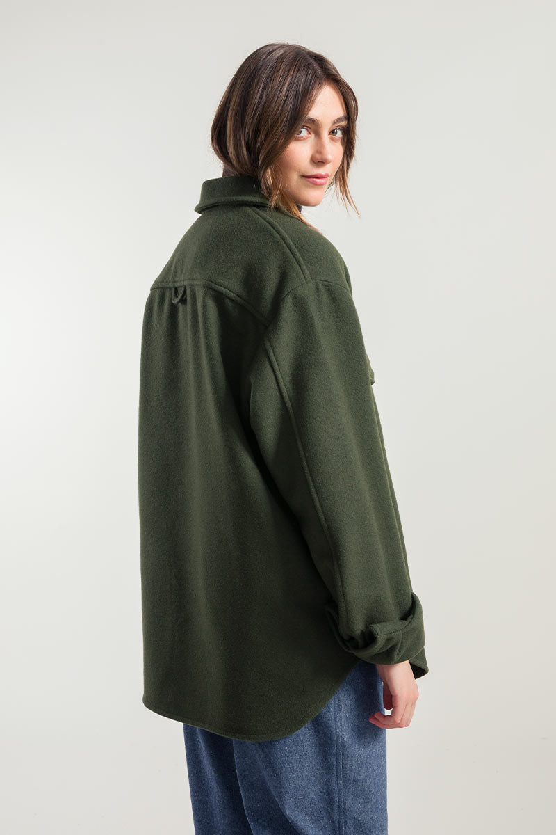 Verde Felce | Giacca Unisex Lana Rigenerata Mario