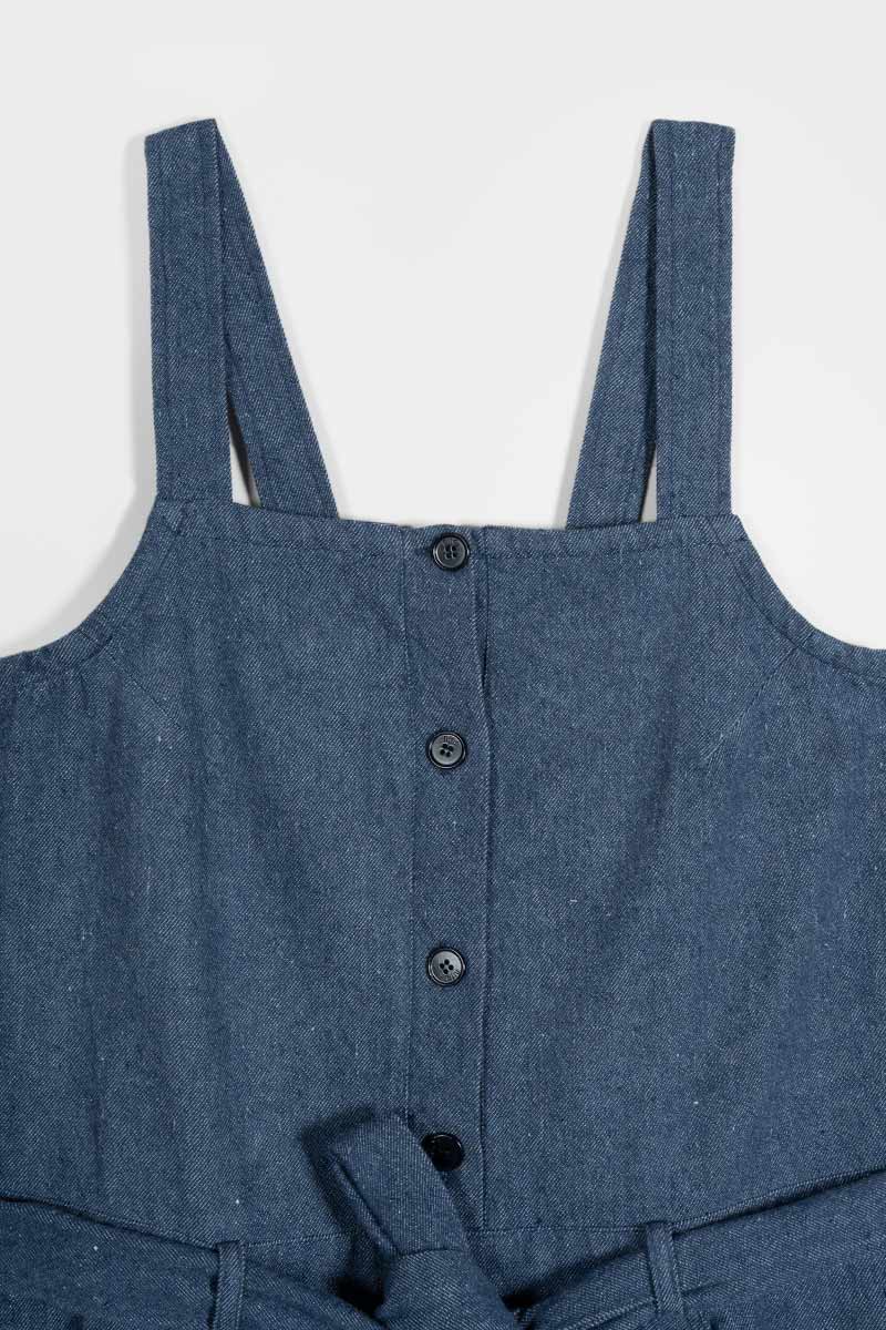 Abito Salopette Donna Jeans Deadstock Bruna - Rifò Lab Moda circolare made in Italy