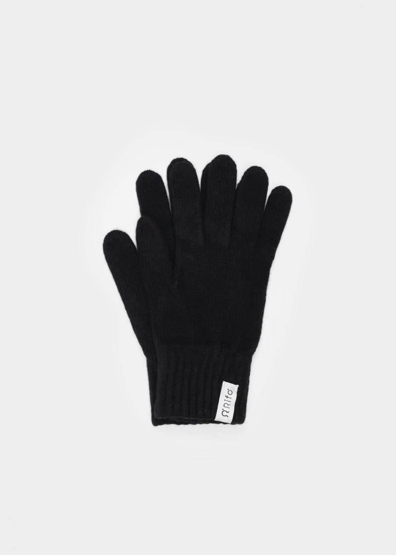 Nero Ardesia | Guanti donna cashmere rigenerato