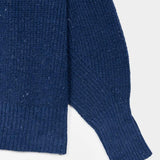 Blu Baltico | Cardigan Cotone Donna Jeans Rigenerato - Rifò Lab Moda circolare made in Italy