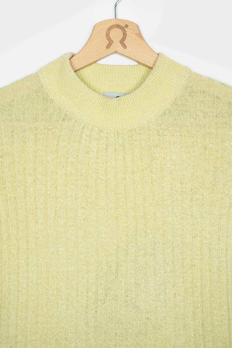 Giallo Polline | Maglia Seta Rigenerata Tinture Naturali Renza