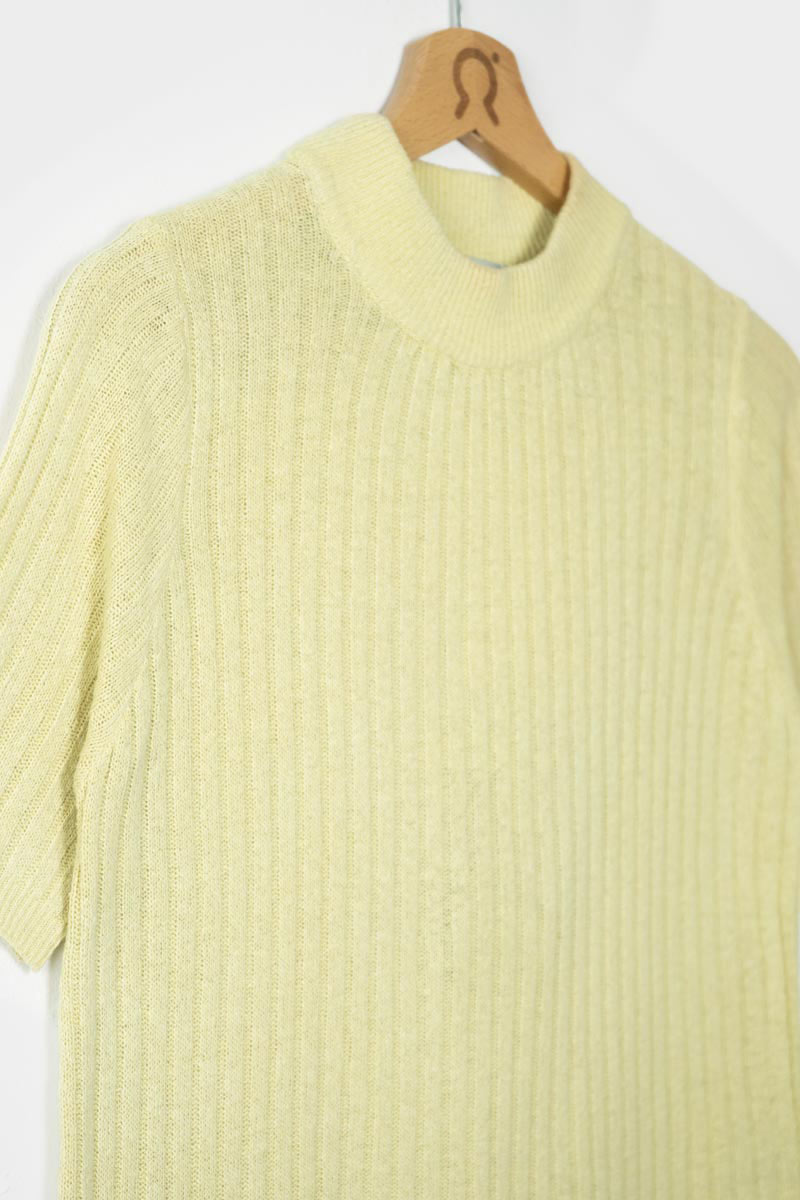 Giallo Polline | Maglia Seta Rigenerata Tinture Naturali Renza