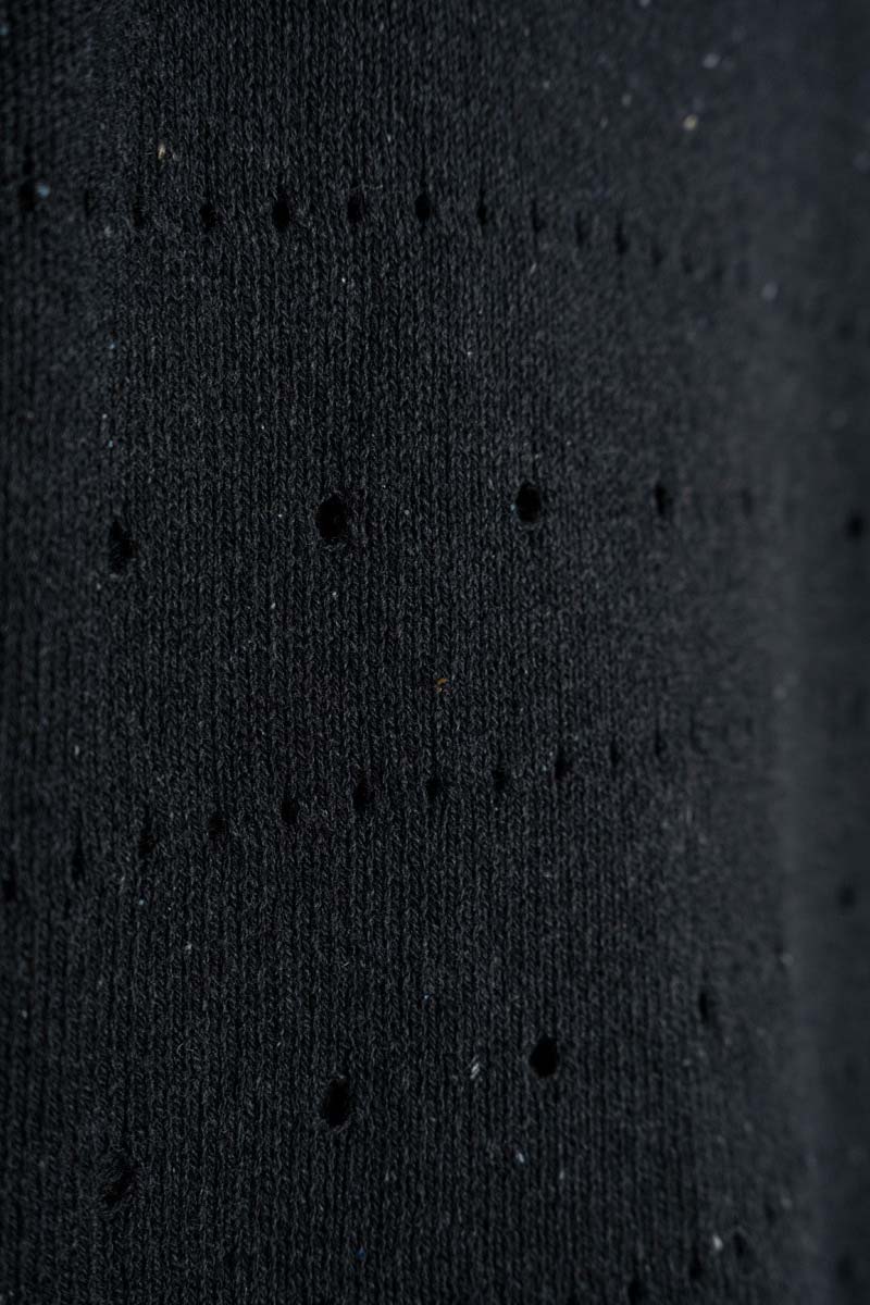 Canotta in maglia traforata jeans rigenerato