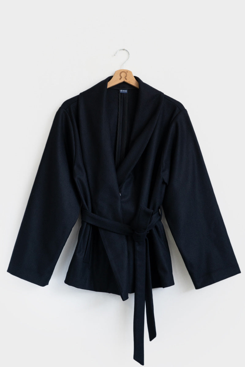  Cappotto kimono donna lana rigenerata