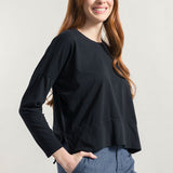 Nero Corvino | Maglia Donna Cotone Rigenerato Zoe