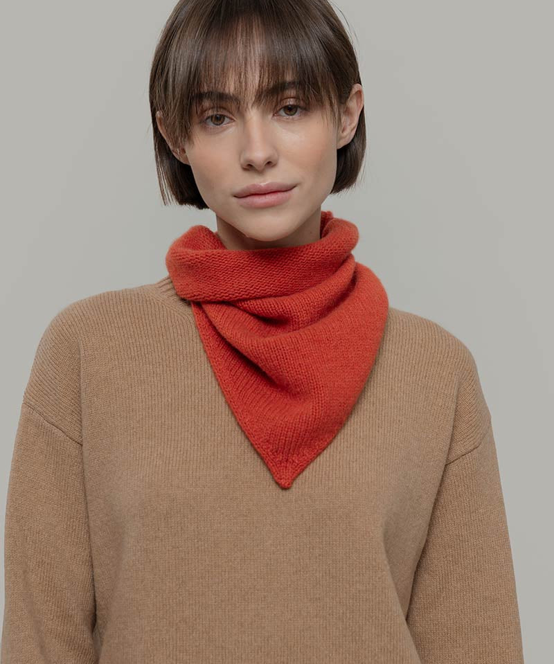 Foulard Cashmere Bandana Unisex Cashmere Rigenerato Masha - Rifò Lab Moda circolare made in Italy