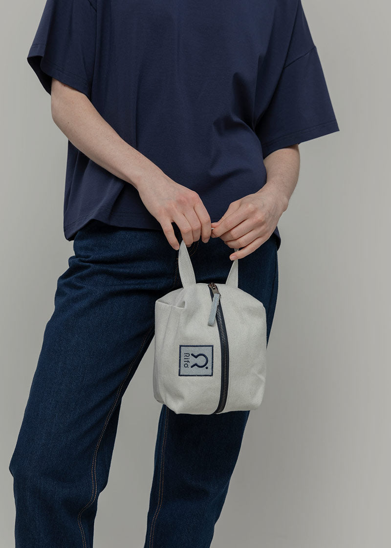 Pochette Jeans Jacky borsello beauty denim rigenerato Ecrù - Rifò
