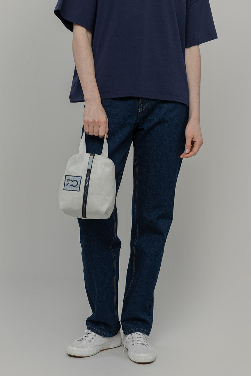 Pochette Jeans Jacky borsello beauty denim rigenerato Ecrù - Rifò