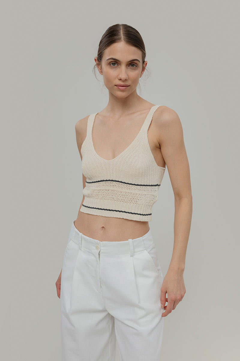 Top Cotone Zero Waste Virna Bianco - Rifò