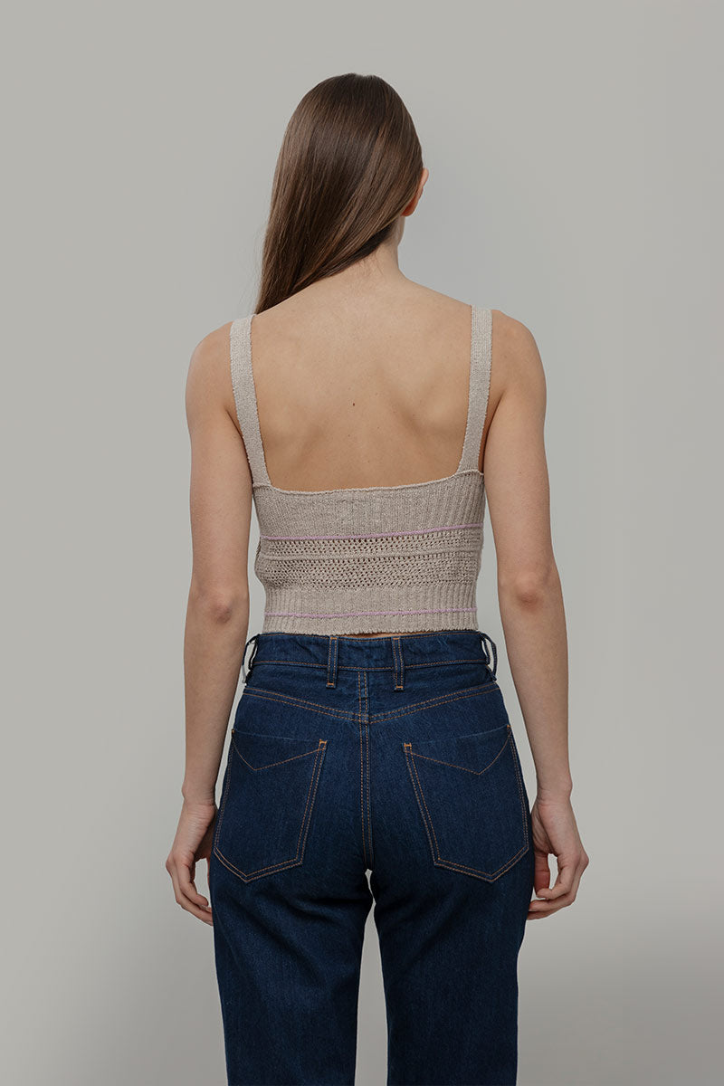 Top Cotone Zero Waste Virna Beige - Rifò