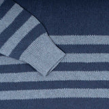 Blu Baltico | Maglioncino righe jeans rigenerato Brigitte