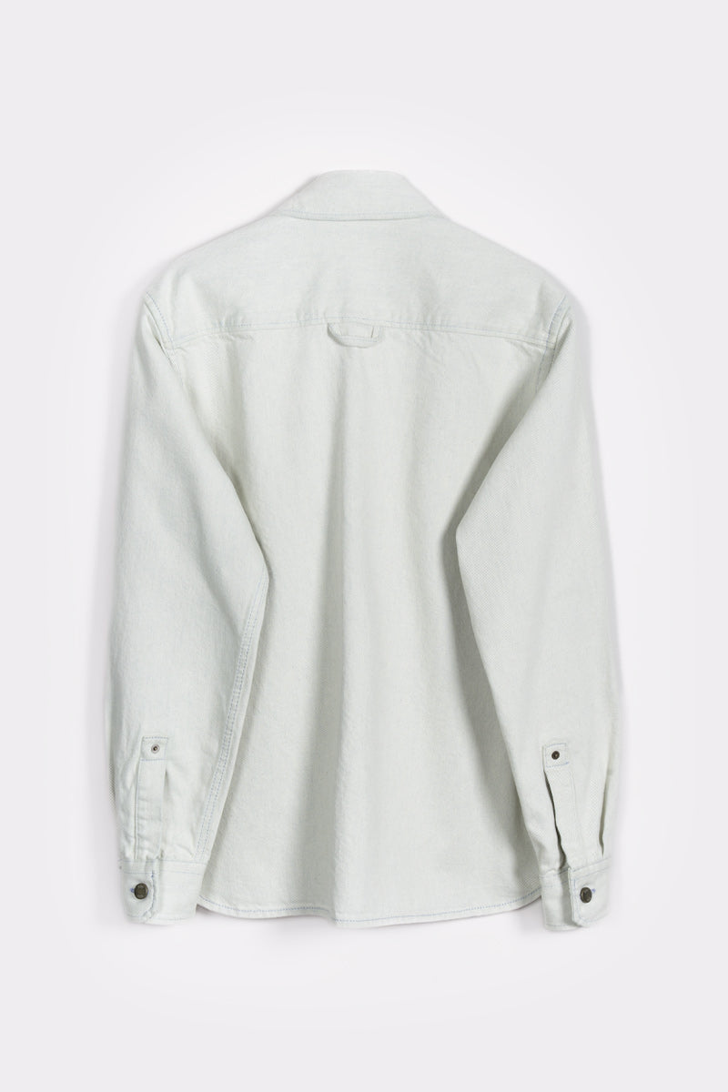 Overshirt Giacca Denim Rigenerato Unisex Remi Bianco Ecrù - Rifò Lab Moda circolare made in Italy