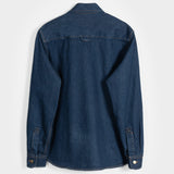 Overshirt Giacca Denim Rigenerato Unisex Remi Blu Indigo - Rifò Lab Moda circolare made in Italy