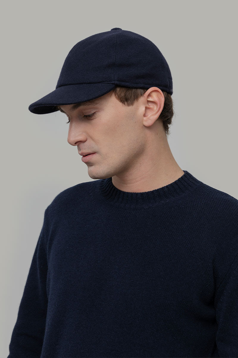 Blu Marina | Cappello baseball lana rigenerata