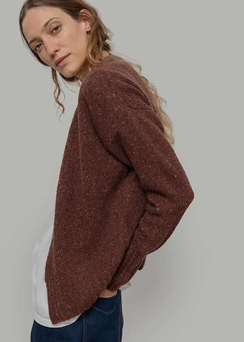 Maglia Donna Cashmere Rigenerato Eloisa Arancio - Rifò Lab Moda circolare made in Italy