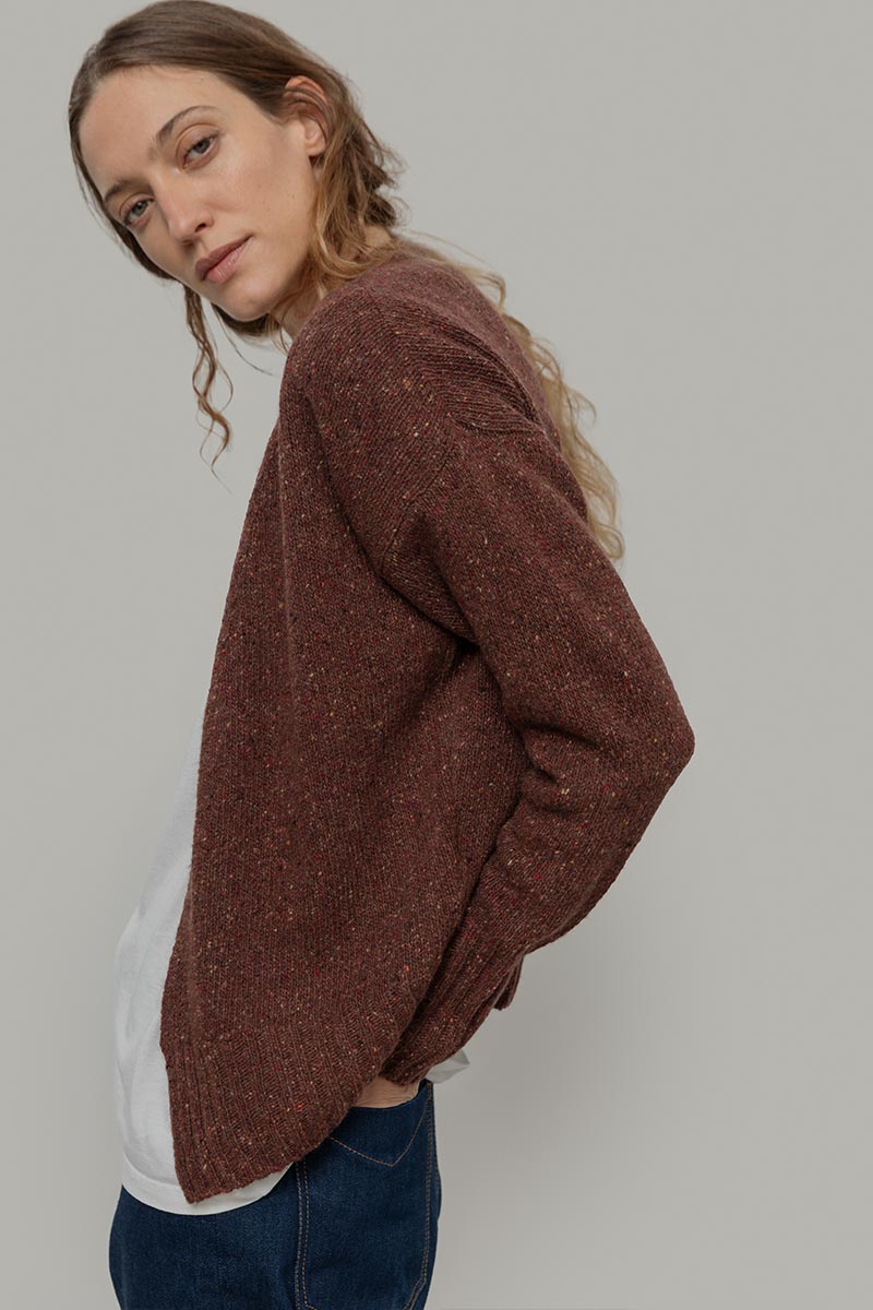 Maglia Donna Cashmere Rigenerato Eloisa Arancio - Rifò Lab Moda circolare made in Italy