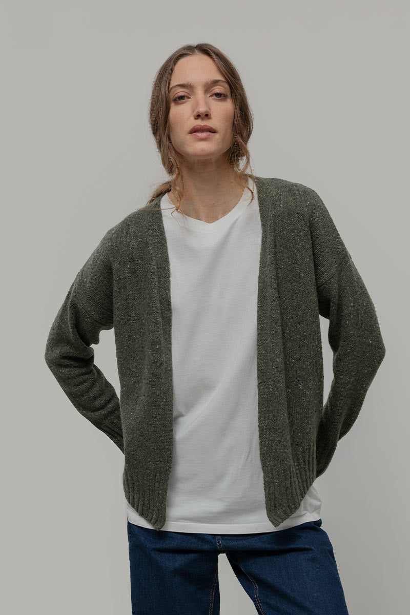 Maglia Donna Cashmere Rigenerato Eloisa Verde - Rifò Lab Moda circolare made in Italy