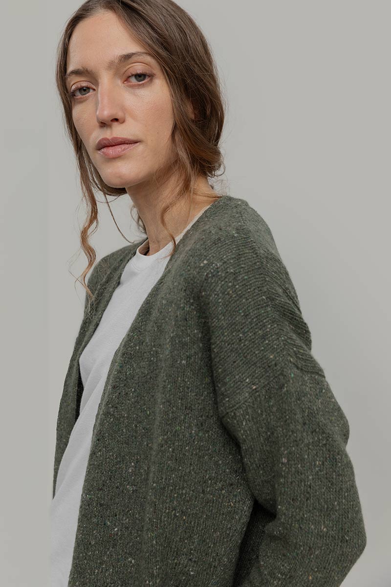 Maglia Donna Cashmere Rigenerato Eloisa Verde - Rifò Lab Moda circolare made in Italy