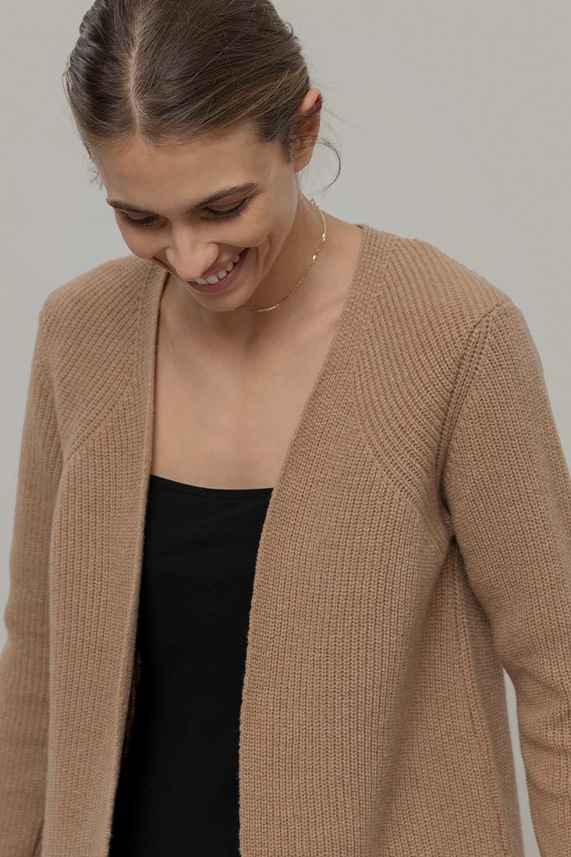 Cardigan Lungo Donna Lana Rigenerata Gioia - Rifò Lab Moda circolare made in Italy