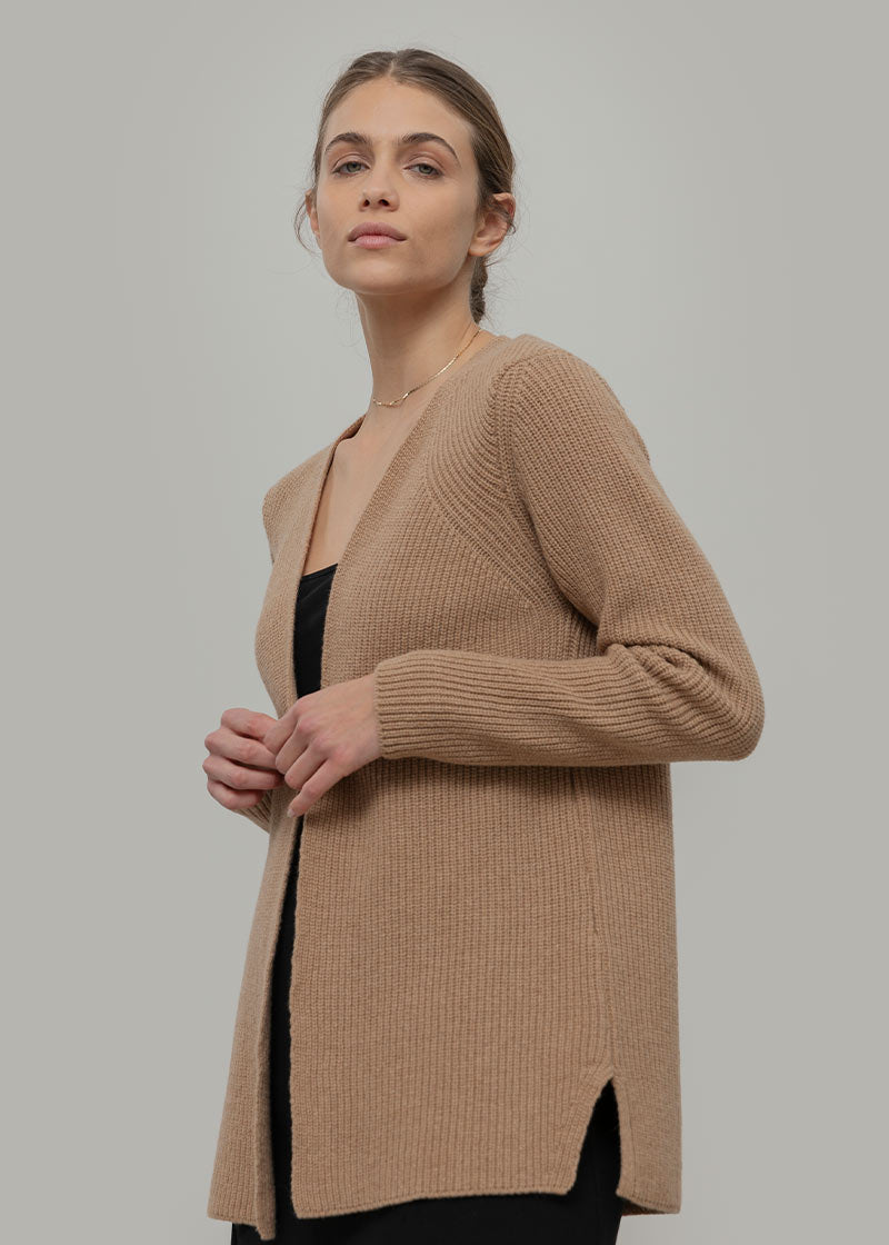 Cardigan Lungo Donna Lana Rigenerata Gioia - Rifò Lab Moda circolare made in Italy