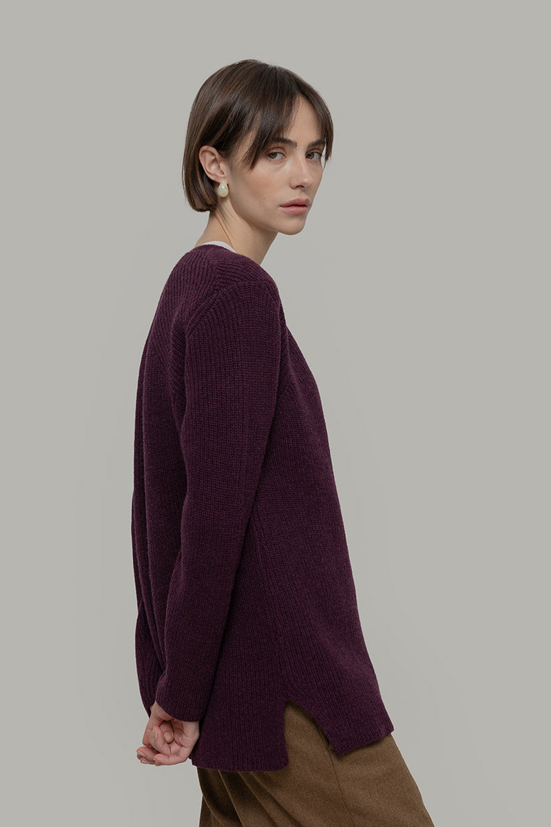 Cardigan Lungo Donna Lana Rigenerata Gioia - Rifò Lab Moda circolare made in Italy
