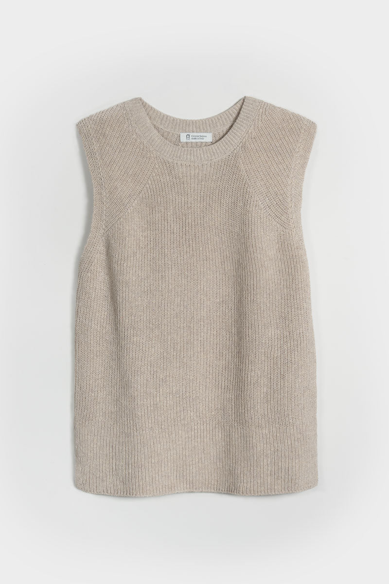 Gilet Donna Cotone Rigenerato Adelaide Beige