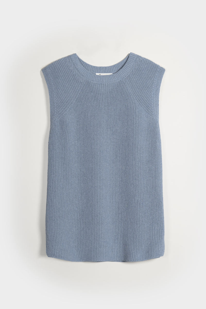 Gilet Donna Cotone Rigenerato Adelaide Blu Indigo