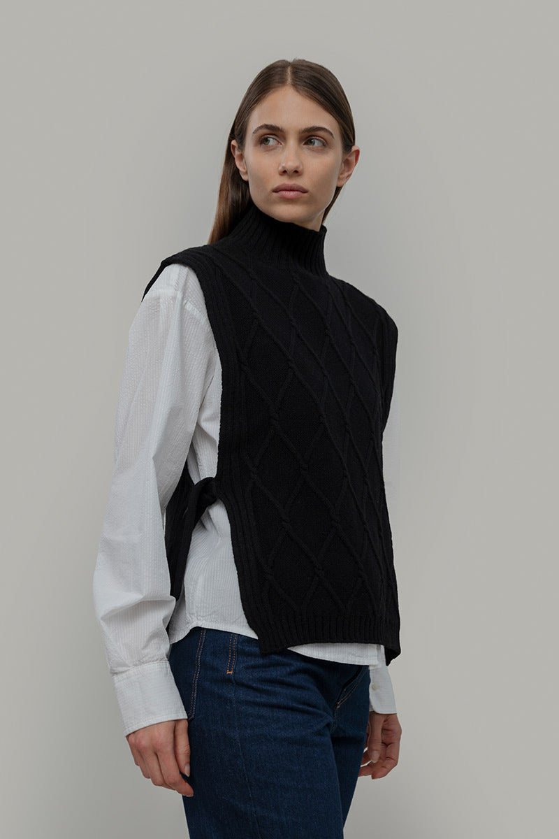 Pettorina Lana Rigenerata Gilet Aperto Donna Delia - Rifò Lab Moda circolare made in Italy