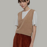 Gilet Donna Scollo V Lana Melania - Rifò Lab Moda circolare made in Italy