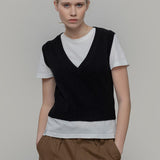 Gilet Donna Scollo V Lana Melania - Rifò Lab Moda circolare made in Italy