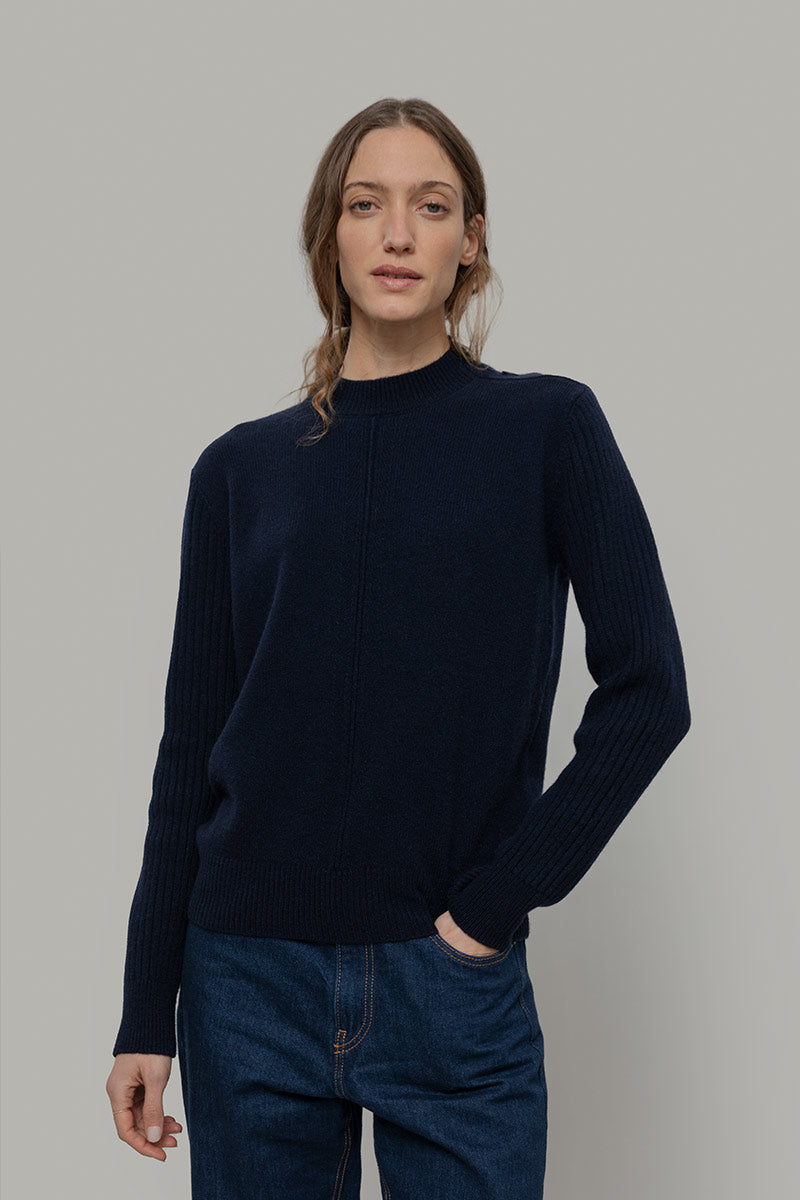 Maglia Collo Lupetto Donna Cashmere Rigenerato Barbara- Rifò Lab Moda circolare made in Italy