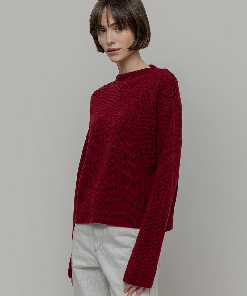 Maglia Donna Cashmere Rigenerato Melissa Rosso - Rifò Lab Moda circolare made in Italy