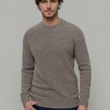 Maglia Girocollo Unisex Cashmere Rigenerato Alfredo Beige - Rifò Lab Moda circolare made in Italy