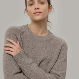 Maglia Girocollo Unisex Cashmere Rigenerato Alfredo Beige - Rifò Lab Moda circolare made in Italy