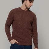 Maglia Girocollo Unisex Cashmere Rigenerato Alfredo Arancio Corten - Rifò Lab Moda circolare made in Italy