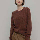 Maglia Girocollo Unisex Cashmere Rigenerato Alfredo Arancio Corten - Rifò Lab Moda circolare made in Italy