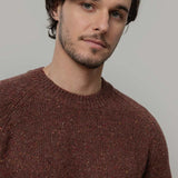 Maglia Girocollo Unisex Cashmere Rigenerato Alfredo Arancio Corten - Rifò Lab Moda circolare made in Italy