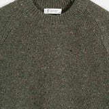 Maglia Girocollo Unisex Cashmere Rigenerato Alfredo Verde - Rifò Lab Moda circolare made in Italy