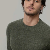 Maglia Girocollo Unisex Cashmere Rigenerato Alfredo Verde - Rifò Lab Moda circolare made in Italy