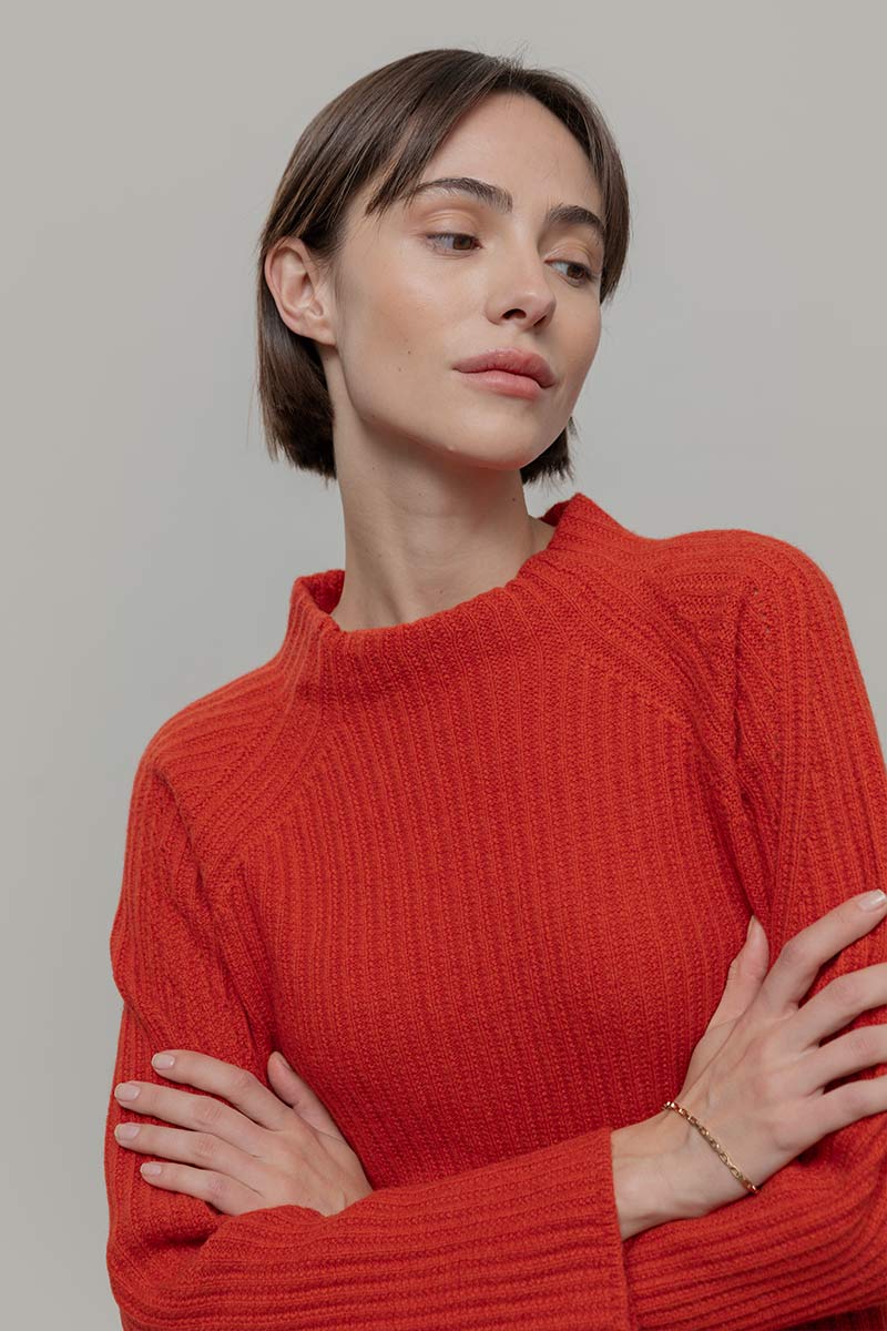 Maglia Collo Lupetto Donna Lana Paola - Rifò Lab Moda circolare made in Italy