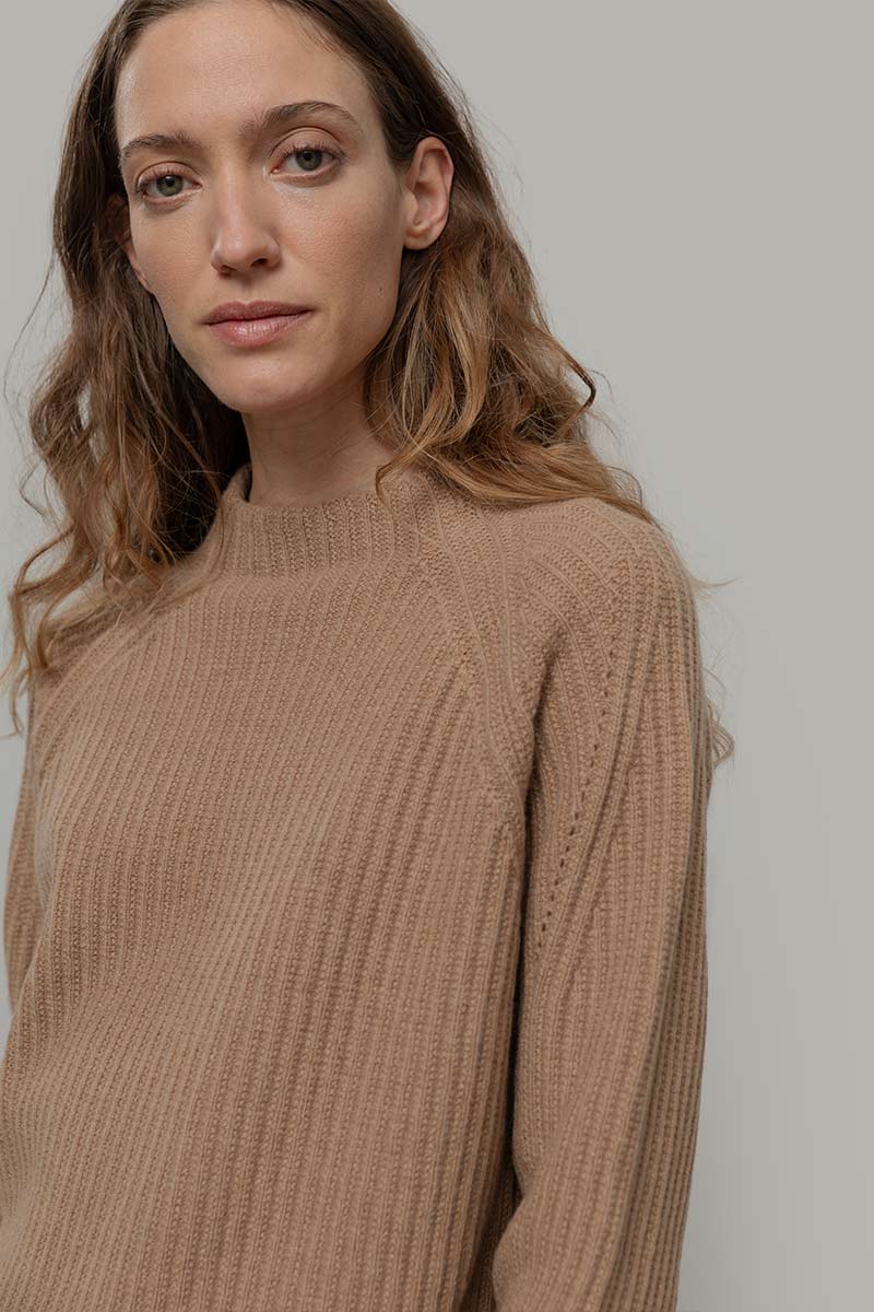 Maglia Collo Lupetto Donna Lana Paola - Rifò Lab Moda circolare made in Italy